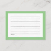 Sage Green PRAYERS VOOR ONS Baby shower Informatiekaartje (Achterkant)