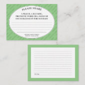 Sage Green PRAYERS VOOR ONS Baby shower Informatiekaartje (Voorkant / Achterkant)