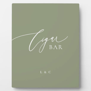 Sage Green Premium Wedding Sigaar Bar Sign Fotoplaat