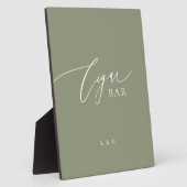 Sage Green Premium Wedding Sigaar Bar Sign Fotoplaat (Zijkant)