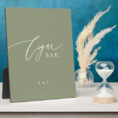 Sage Green Premium Wedding Sigaar Bar Sign Fotoplaat (Zijkant)