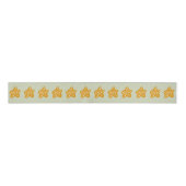 Sage Green Princess Golden Flowers Birthday Grosgrain Lint (Voorkant)
