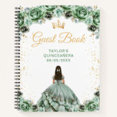 Sage Green Princess Quinceañera gastenboek Notitieboek (Voorkant)