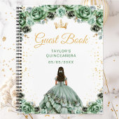 Sage Green Princess Quinceañera gastenboek Notitieboek