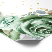 Sage Green Princess Quinceañera Welkom Poster (Hoek)