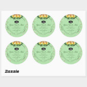 Sage Green Product Labels Yellow Roses Jewels Logo (Vel)