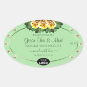 Sage Green Product Labels Yellow Roses Jewels Logo (Voorkant)