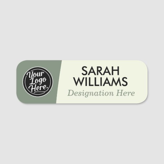 Sage Green Professional Logo Name Title Tag (Voorkant)