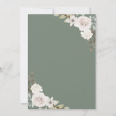 Sage Green Pumpkin Floral Herfst Baby shower Kaart (Achterkant)