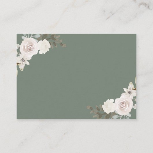 Sage Green Pumpkin Floral Herfst Book Request Informatiekaartje (Achterkant)