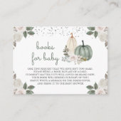 Sage Green Pumpkin Floral Herfst Book Request Informatiekaartje (Voorkant)