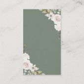 Sage Green Pumpkin Floral Herfst Navy Diaper Raffl Informatiekaartje (Achterkant)