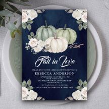 Sage Green Pumpkin Floral Navy Blue Vrijgezellenfe