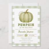 Sage Green Pumpkin is onderweg naar het Baby showe Kaart (Voorkant)