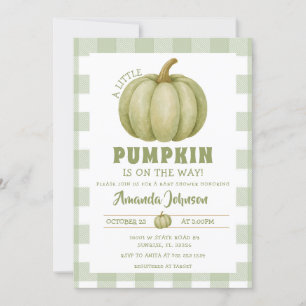 Sage Green Pumpkin is onderweg naar het Baby showe Kaart