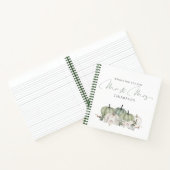 Sage Green Pumpkins wenst de heer Guest Book Notitieboek (Binnen)