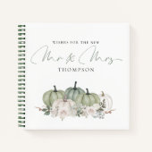 Sage Green Pumpkins wenst de heer Guest Book Notitieboek (Voorkant)