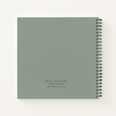 Sage Green Pumpkins wenst de heer Guest Book Notitieboek (Achterkant)