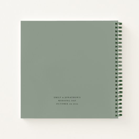 Sage Green Pumpkins wenst de heer Guest Book Notitieboek (Achterkant)