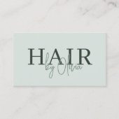 Sage Green QR Code Hair Stylist Modern Visitekaartje (Voorkant)