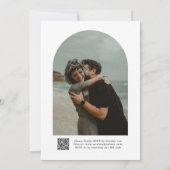 Sage Green QR Code Niets Fancy Alleen Liefde Trouw Kaart (Achterkant)