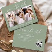 Sage Green QR Code - Sla de datum op 3 Foto Flyer