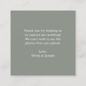 Sage Green | QR Code Wedding Leg de liefde vast Informatiekaartje (Achterkant)