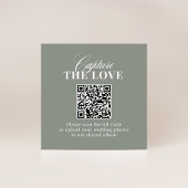 Sage Green | QR Code Wedding Leg de liefde vast Informatiekaartje