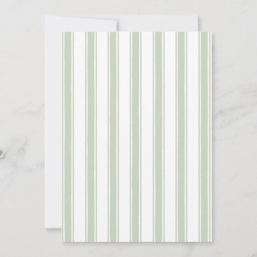 Sage Green Quirky bruids douche uitnodiging (Achterkant)