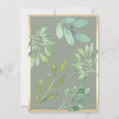 Sage Green Rehearsal Dinner Invitation Kaart (Achterkant)