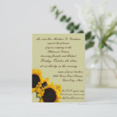 Sage Green Rehearsal Dinner Sunflower Invite Kaart (Staand voorkant)