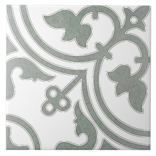 Sage Green Repro Backsplash Kitchen Tegeltje (Voorkant)