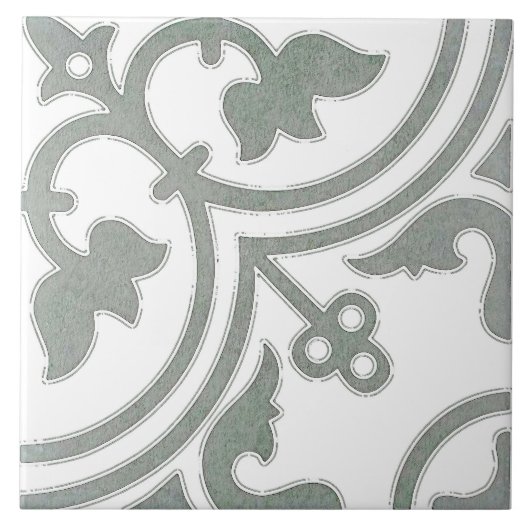 Sage Green Repro Backsplash Kitchen Tegeltje (Voorkant)