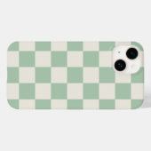 Sage Green Retro Check Case-Mate iPhone Case (Achterkant (horizontaal))
