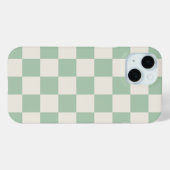 Sage Green Retro Check Case-Mate iPhone Case (Achterkant (horizontaal))