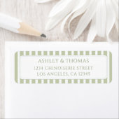 Sage Green Return Address Etiket (Insitu)