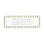 Sage Green Return Address Etiket (Voorkant)