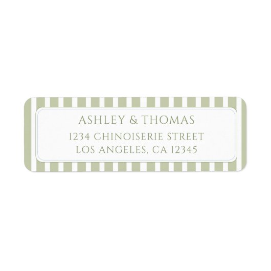Sage Green Return Address Etiket (Voorkant)