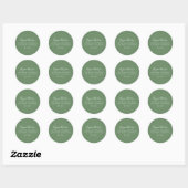 Sage Green Return Address Sticker (Vel)