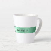 Sage Green Ribbon Bow Kerstmis Latte Mok (Rechterhoek)