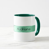 Sage Green Ribbon Bow Kerstmis Mok (Voorkant rechts)