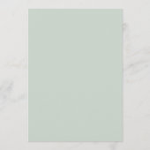 Sage Green Rococo Floral Heart Galentine Elegance Kaart (Achterkant)