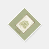 Sage Green Romantisch bruiloft outdoor café Servet (Hoek)