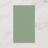 Sage Green Roos Gold Copper Palm Wedding Website Informatiekaartje (Achterkant)