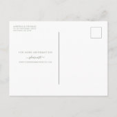 Sage Green Roos Gold Geometric Save the Date Aankondigingskaart (Achterkant)