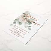 Sage Green & Roos Gold Vrijgezellenfeest Folie Uitnodiging (Gedraaid)