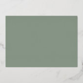 Sage Green & Roos Gold Wedding Save the Date Folie Uitnodiging (Achterkant)
