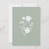 Sage Green Roos Rehearings Dinner Invitation Kaart (Achterkant)