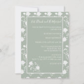 Sage Green Roos Rehearings Dinner Invitation Kaart (Voorkant)