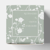 Sage Green Roos Wedding Favor Box Bedankdoosjes (Bovenkant)